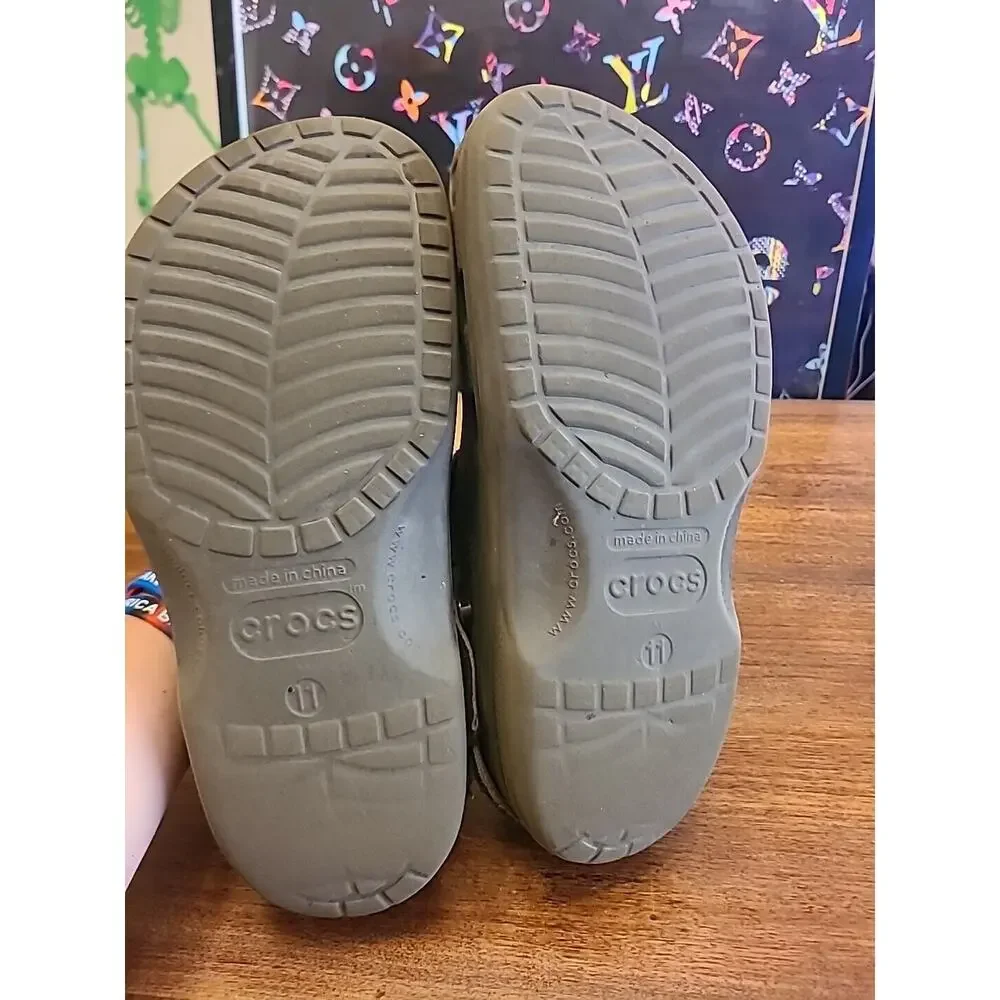 Crocs Clog Shoes Unisex Brown/ w Brown Lining Men Size 11
